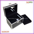 Linda cosméticos organizador caja negro PVC maquillaje cajas (sasc079)